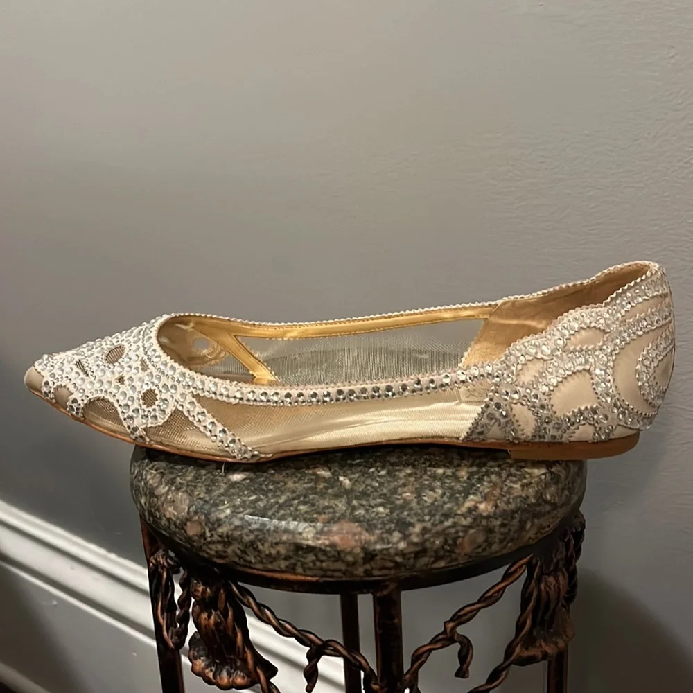Badgley Mischka “Gigi” wedding shoes, Size 9 - Picture 4 of 8